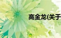 高金龙(关于高金龙简述)