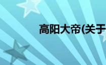 高阳大帝(关于高阳大帝简述)
