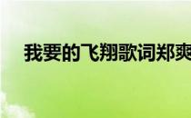 我要的飞翔歌词郑爽（我要的飞翔歌词）