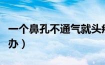 一个鼻孔不通气就头疼（一个鼻孔不通气怎么办）