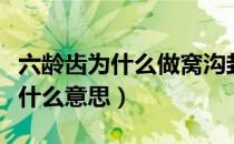 六龄齿为什么做窝沟封闭（六龄齿窝沟封闭是什么意思）
