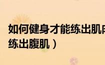 如何健身才能练出肌肉吃什么（如何健身才能练出腹肌）