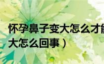 怀孕鼻子变大怎么才能恢复回去（怀孕鼻子变大怎么回事）