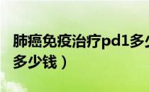 肺癌免疫治疗pd1多少钱（肺癌免疫治疗pd1多少钱）