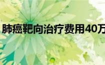 肺癌靶向治疗费用40万（肺癌靶向治疗费用）
