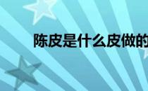 陈皮是什么皮做的（陈皮是什么皮）