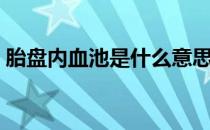 胎盘内血池是什么意思（胎盘血池什么意思）