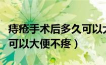痔疮手术后多久可以大小便（痔疮手术后多久可以大便不疼）