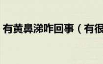 有黄鼻涕咋回事（有很黄的鼻涕是怎么回事）
