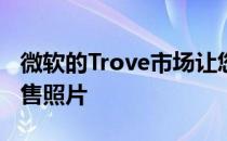 微软的Trove市场让您以金钱和科学为目的出售照片