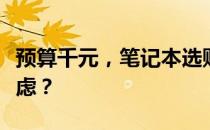 预算千元，笔记本选购指南：哪些款式值得考虑？