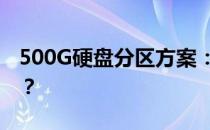 500G硬盘分区方案：如何合理规划分区数量？