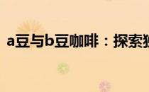 a豆与b豆咖啡：探索独特风味与文化的交融