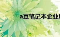 a豆笔记本企业版系统安装指南