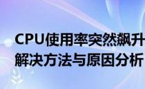 CPU使用率突然飙升至100%导致系统卡死，解决方法与原因分析