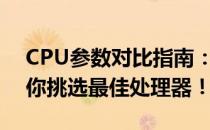 CPU参数对比指南：全面解析网址资源，助你挑选最佳处理器！