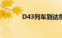 D43列车到达绥中的准确时间