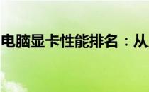 电脑显卡性能排名：从入门到高端的全面解析