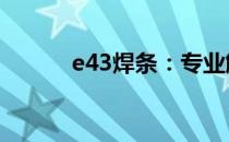 e43焊条：专业解析与使用指南