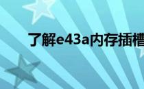 了解e43a内存插槽：技术细节与应用
