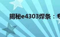 揭秘e4303焊条：专业解析与应用指南