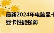 最新2024年电脑显卡天梯图排行榜：一览众显卡性能强弱