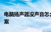 电脑扬声器没声音怎么办？原因解析与解决方案