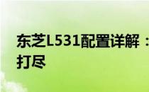 东芝L531配置详解：性能、设计与功能一网打尽