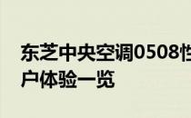 东芝中央空调0508性能评测：功能特点与用户体验一览