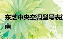东芝中央空调型号表详解：选择与配置参考指南
