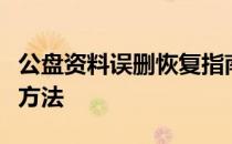 公盘资料误删恢复指南：恢复丢失文件的有效方法