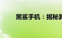 黑鲨手机：揭秘其品牌背后的故事