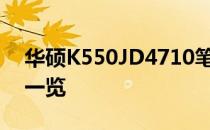华硕K550JD4710笔记本评测：性能与设计一览