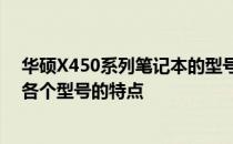 华硕X450系列笔记本的型号解析：从外观到配置深入了解各个型号的特点