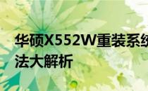 华硕X552W重装系统遭遇黑屏问题，解决方法大解析